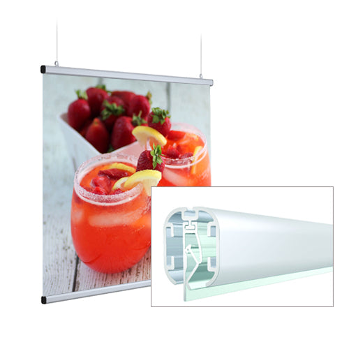 Snap Poster Grippers Poster Displays Oval Case - 28 Inches