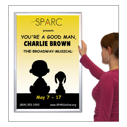POSTER SNAP FRAMES 22x28 (SHOWN in SILVER) with 1 5/8" WIDE FRAME