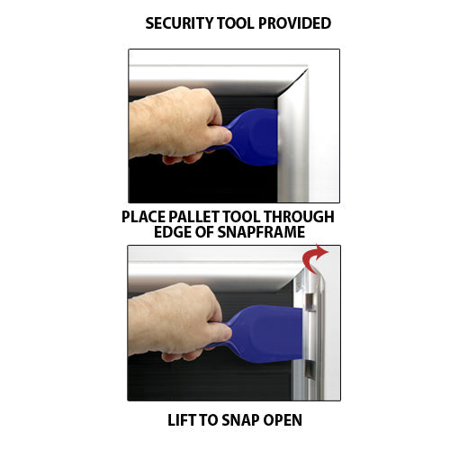 SwingSnap Extra Large Poster Snap Frames | 1 3/4" Security-Style Metal Frame Profile in 25+ Sizes + Custom