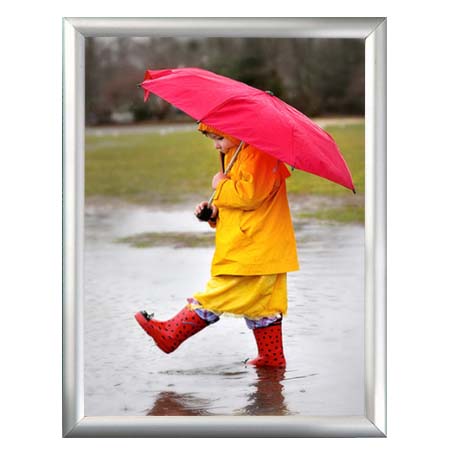 8.5x11 Snap Frame Poster Sign Frames 1" Wide | Stainless Steel Finish with Mitered Corners