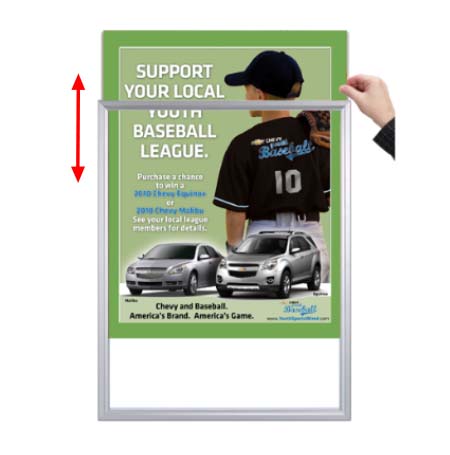 Designer Beveled Slide-In Picture Sign Frames for Posters 11x14  | 1" Wide Matboard