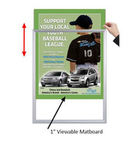 Designer Beveled Slide-In Picture Sign Frames for Posters 8.5x11  | 1" Wide Matboard