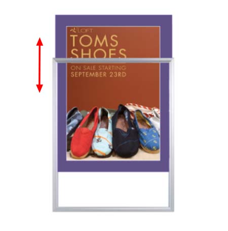 Designer Beveled Slide-In Picture Sign Frames for Posters 12x20 | 2" Wide Matboard