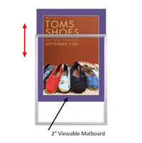 Designer Beveled Slide-In Picture Sign Frames for Posters 17x22 | 2" Wide Matboard