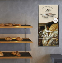 Extra Large 24x60 Frame, Beveled Slide-in Poster Frame | Fast Change Aluminum Sign Holder - Wall Mount