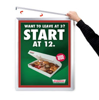 Designer Euro Style Slide In Picture Frame for Posters 17x23 + 1" Wide Matboard