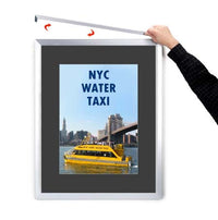 Designer Euro Style Slide In Picture Frame for Posters 27x41 + 4" Wide Matboard