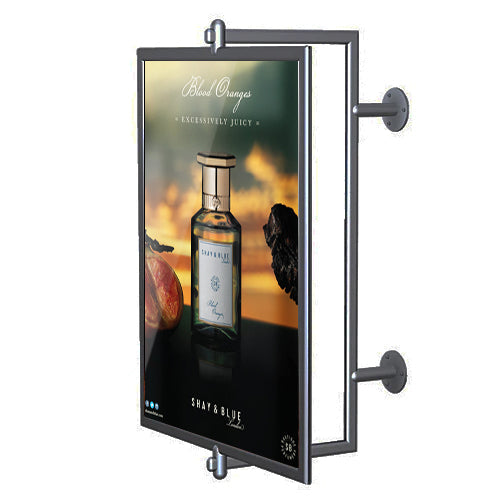 24 x 36 Lightweight Aluminum Swivel Display Frame - Quick Change Wall Mount Poster Sign Holder
