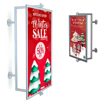 24 x 36 Lightweight Aluminum Swivel Display Frame - Quick Change Wall Mount Poster Sign Holder
