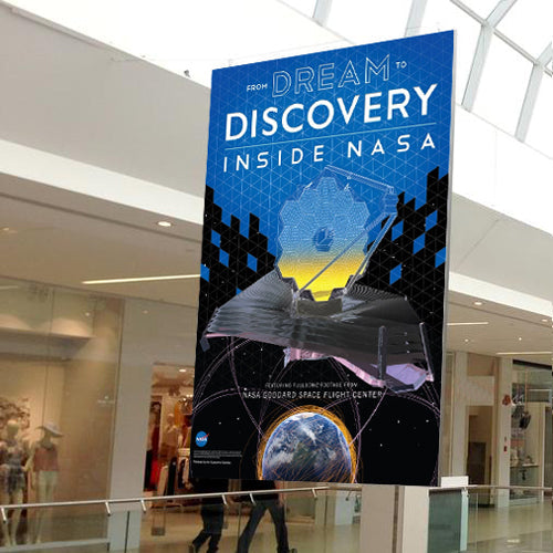 36 x 48 SEG Ceiling Mount Displays | Tension Fabric Displays are available in Single Sided or Double Sided Models as well as Portrait or Landscape Orientation