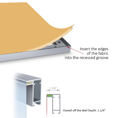 Value Line 72 x 120 SEG Tension Fabric Frames | Wall Mount Single Sided