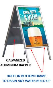 A Board with Mitred Corner, Silver Anodized Aliminum, Galvenised backing