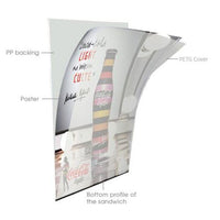 Slide-In A-Board sidewalk sign comes with PETG Covers and Backers to Protect your 22x28 poster