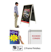 A-Frame 36x60 Sign Holder | Snap Frame 1 1/4" Wide (with Radius Corners)