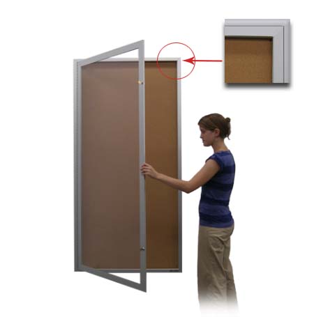 Extra Large Indoor Enclosed Poster Cases with Lights (Radius Edge) SwingCase