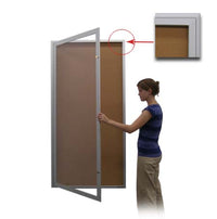 Extra Large Outdoor Enclosed Poster Display Cases with LED Lighting | SwingCase Radius Edge Corners in 15+ Metal Cabinet Sizes