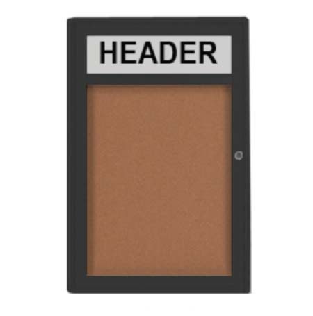 Extra Large Indoor Enclosed Poster Display Cases with Header and Lights (Radius Edge) "SwiingCase"