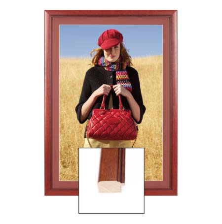 SwingFrame Wood 353 Poster Display Frame 36x48 with Decorative Matboard