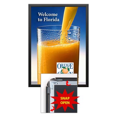 EXTRA DEEP 17x23 Snap Open Sign Holder Snap Frames (1 1/4" Profile for MOUNTED GRAPHICS)