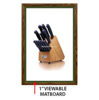 Designer Wood Snap Frames for Posters 9x12 (1" Wide Matboard)