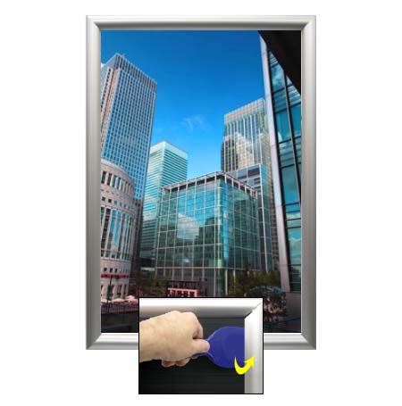 SwingSnaps Front Loading Poster Snap Frames (1 3/4" Security Profile for MOUNTED GRAPHICS)