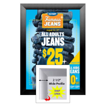 SwingSnaps Snap Open Poster Frame 16x16 (2 1/2" Wide Edge Profile)